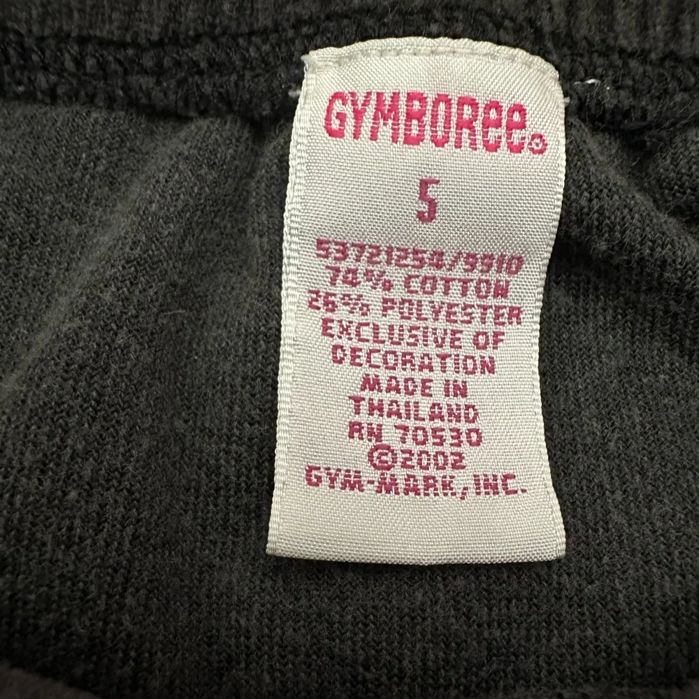 2002 Gymboree Velvet Skirt in Black with Sequin Cherry Print Size 5